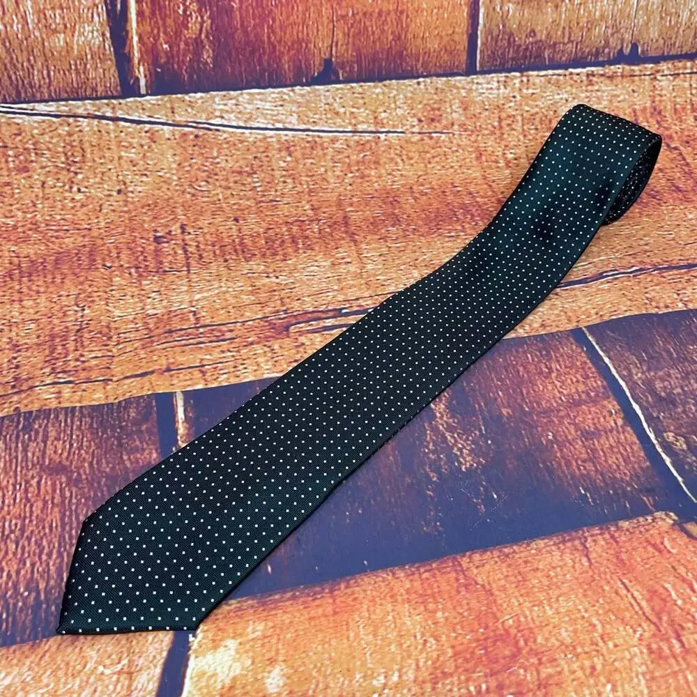 Wembley Black Pin Dot Textured Necktie 3”